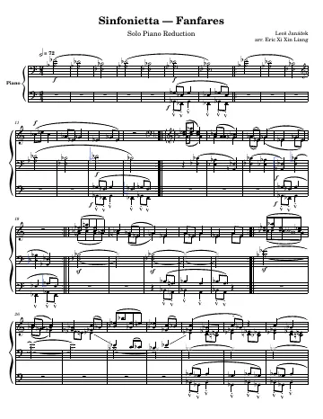 First page of the Sinfonietta score