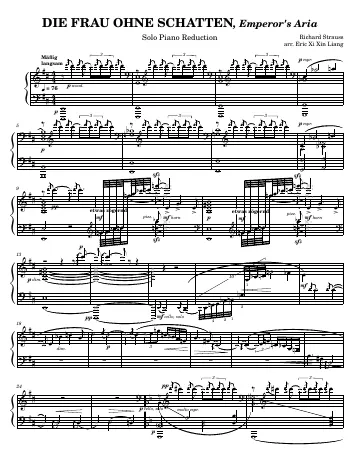 First page of the Die Frau ohne Schatten score